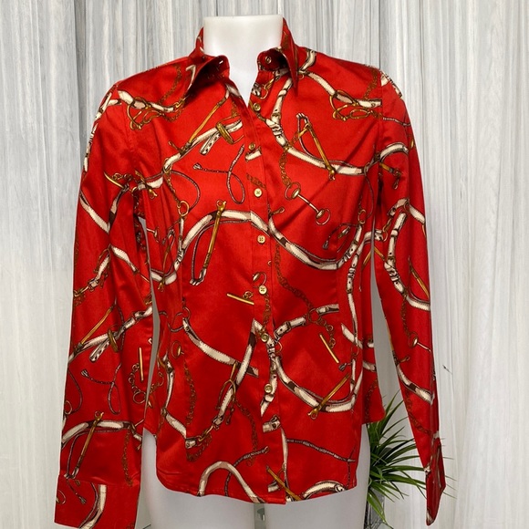 Talbots Tops - Talbot equestrian harness blouse